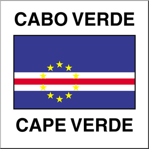 Clip Art: Flags: Cape Verde Color