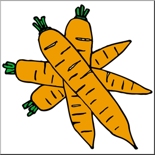 Clip Art: Carrots Color