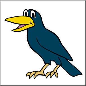 Clip Art: Cartoon Crow Color – Abcteach