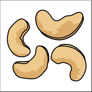 Clip Art: Cashews Color