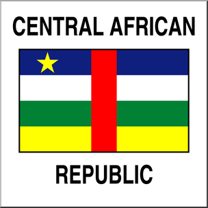 Clip Art: Flags: Central African Republic Color
