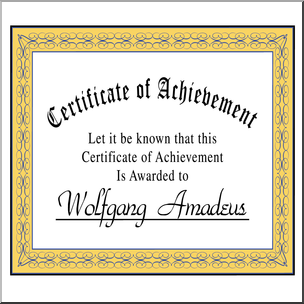 Clip Art: Certificate of Achievement