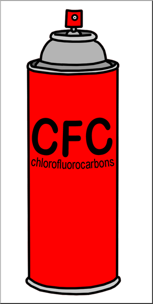 Clip Art: CFC Aerosol Can Color