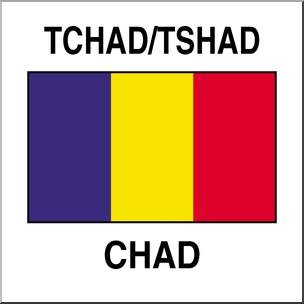 Clip Art: Flags: Chad Color