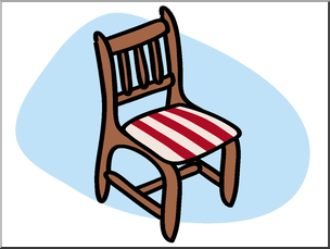 Clip Art: Basic Words: Chair Color Unlabeled