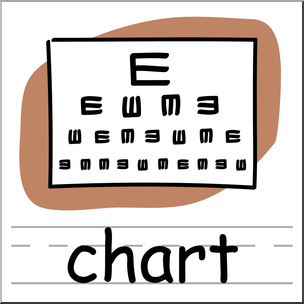 Clip Art: Basic Words: Chart Color Labeled