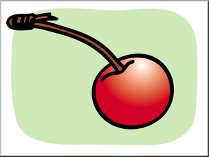 Clip Art: Basic Words: Cherry Color Unlabeled
