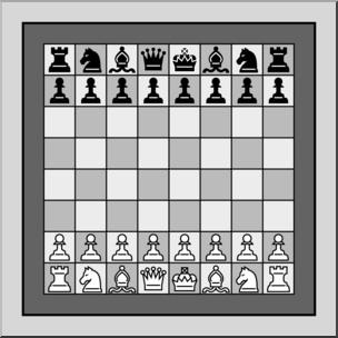 Clip Art: Chess Grayscale