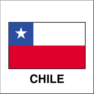 Clip Art: Flags: Chile Color