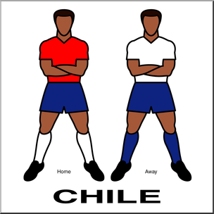 Clip Art: Men’s Uniforms: Chile Color
