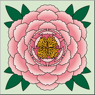 Clip Art: Flower: Chinese Peony Color