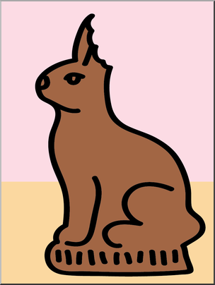 Clip Art: Chocolate Bunny w/ Bite Color