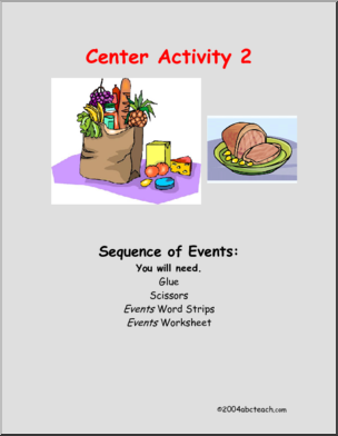 Christmas – event sequencing Learning Center