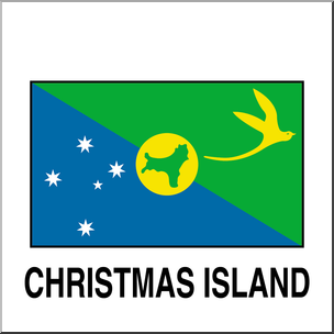 Clip Art: Flags: Christmas Island Color