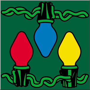 Clip Art: Christmas Lights 1b Color