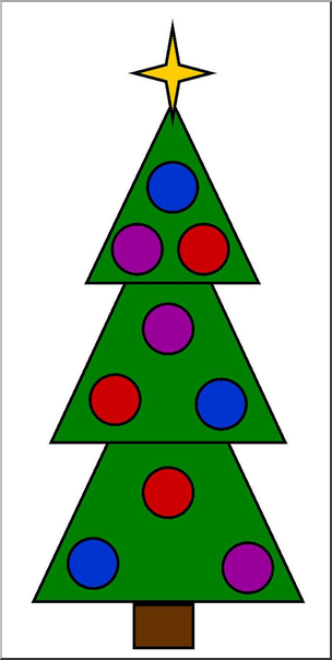 Clip Art: Christmas Tree 2 Color