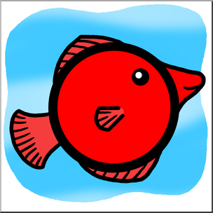 Clip Art: Basic Shapes: FIsh: Circlefish Color