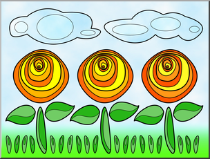 Clip Art: Roses Color 1