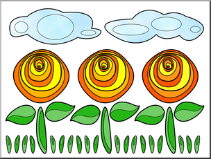 Clip Art: Roses Color 2