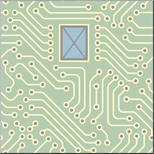 Clip Art: Tile Pattern: Circuit Board Color 25%