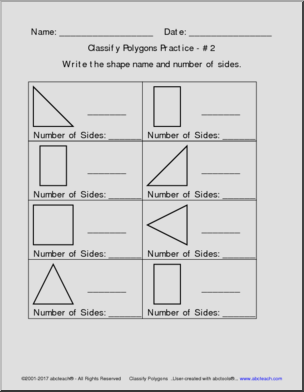 Classify Polygons Practice Pack