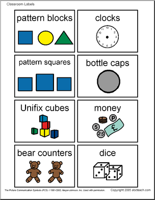 Classroom Math Labels