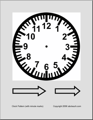 Clock Pattern (2) Clip Art