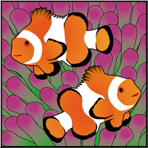 Clip Art: Fish: Clownfish Color