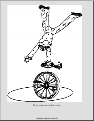 Coloring Page: Circus – Clown