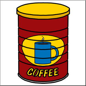 Clip Art: Food Containers: Coffee Can Color