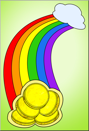 Clip Art: Rainbow Gold 1 Color 1