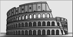 Clip Art: Colosseum Grayscale