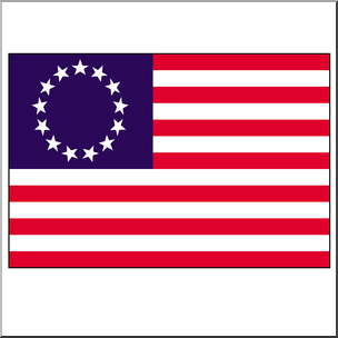 Clip Art: American Colonial Flag Color