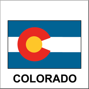 Clip Art: Flags: Colorado Color