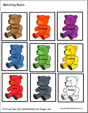 Cards: Color Bears