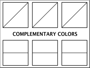 Clip Art: Color Chart 1 Complementary B&W