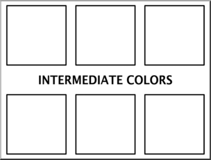 Clip Art: Color Chart 1 Intermediate B&W