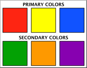 Clip Art: Color Chart 1 Primary & Secondary Color