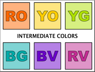 Clip Art: Color Chart 2 Intermediate Color