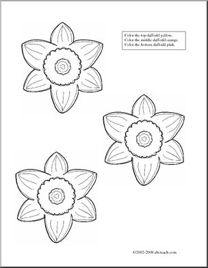 Coloring Page: Daffodils