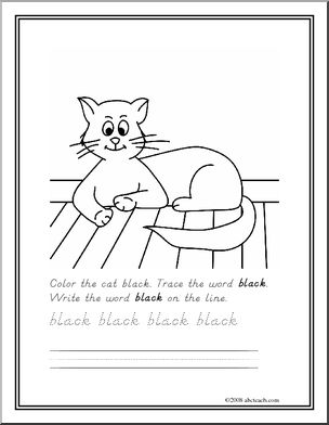 Trace and Color: Black – Cat