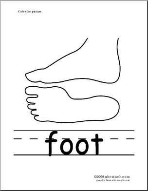Phonics – Foot’ Coloring Page