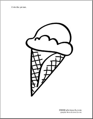 Coloring Page: Ice Cream Cone