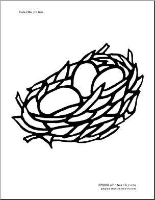 Coloring Page: Nest