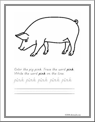 Coloring Page: Pink – Pig