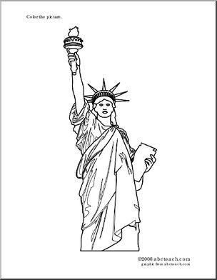 Coloring Page: Statue of Liberty