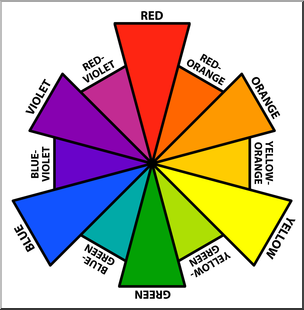 Clip Art: Color Wheels: Color Wheel 1 Color 2