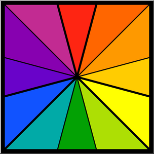 Clip Art: Color Wheels: Color Wheel 2 Color
