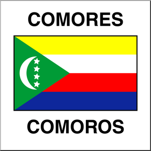 Clip Art: Flags: Comoros Color