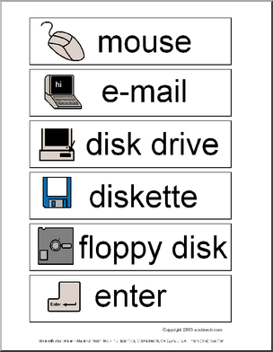 Word Wall: Computer Terms (pictures)